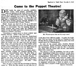 Come to the Puppet Theatre! RT article