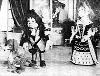 King Rufus, Queen Caroline, and Pongo the dragon
